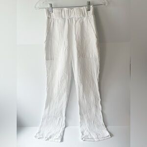 Sincerely Jules White Gauze Pants Womens XS Pull On Casual Pants with Pockets